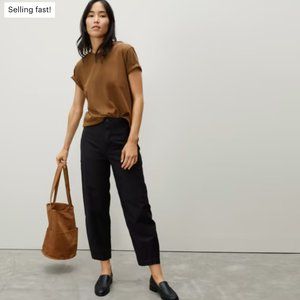 The Fatigue Barrel Pant in Black (Organic Cotton)